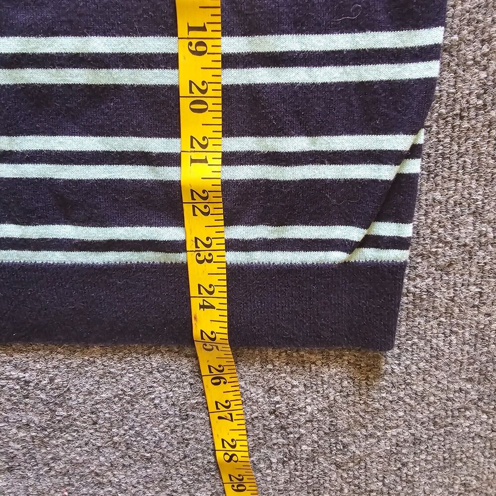 Talbots Sweater Top Large Blue Striped Long Sleeve Round Neck Knit Casual Career - Picture 6 of 9